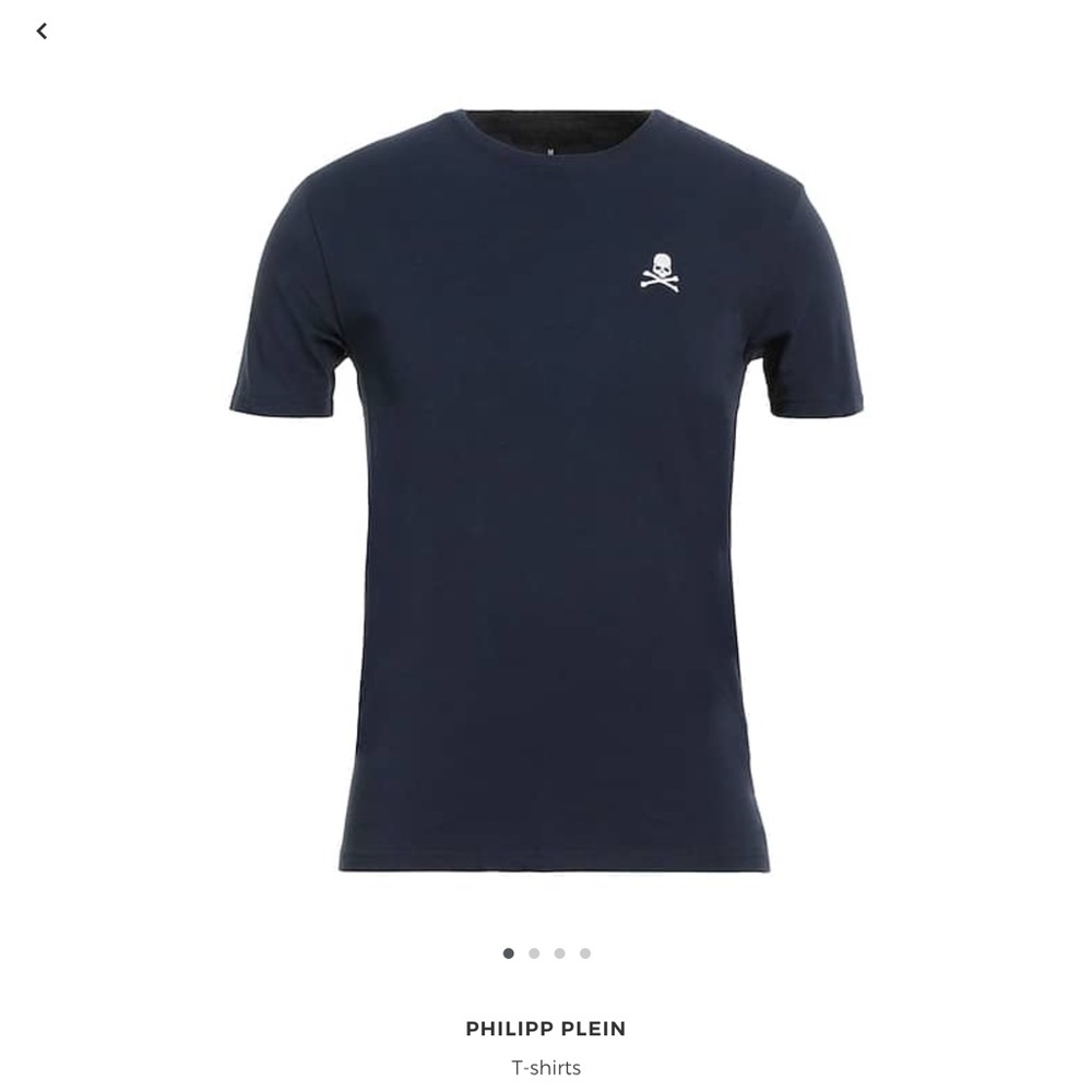 NEW Philipp Plein Navy Blue Luxury Cotton Tee